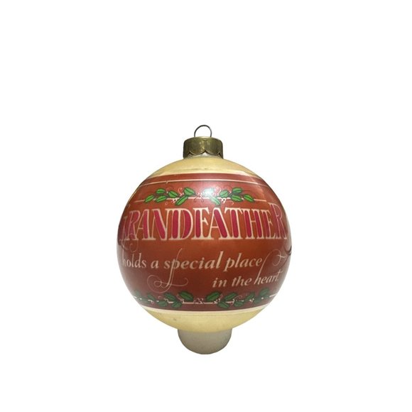 Vintage Hallmark Christmas Keepsake Ornament Grandfather 1981 Ball Bulb - Picture 1 of 5